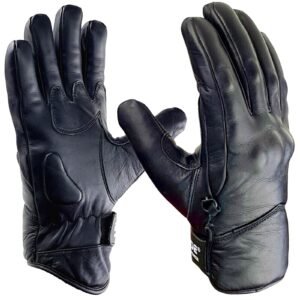 CARBON KNUCKLE MEN’S LEATHER GLOVES WINTER OR SUMMER / MOTORCYCLE